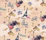 Упаковочная бумага "Прогулка по Парижу" 100х70, 75205