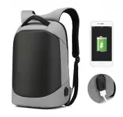 Рюкзак-органайзер для ноутбука, планшета PROFFI TRAVEL с USB портом, карманом на задней стенке на молнии и фиксатором для чемодана. PH11049