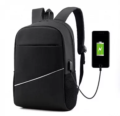 Рюкзак универсальный для ноутбука PROFFI TRAVEL с USB портом, двумя внутренними отделениями, одним внешним карманом на молнии снаружи. PH11046